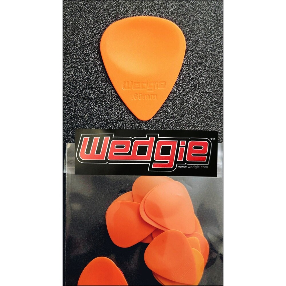 Wedgie DELRIN EX .60mm ORANGE Guitar Pick 10-Pack | THIN